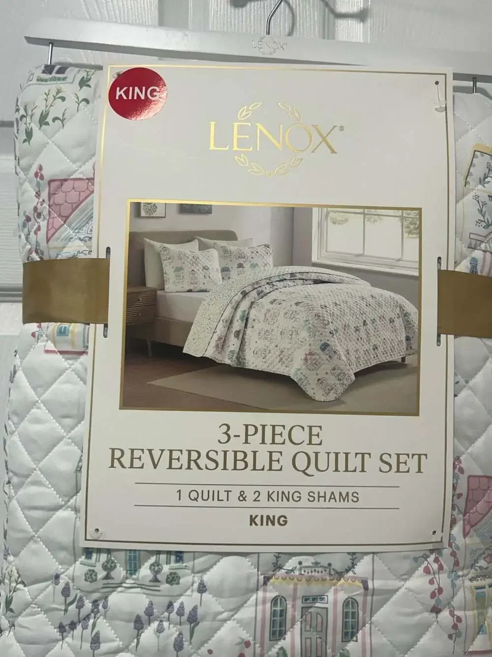 Lenox Spice Village 3-Piece Reversible King Quilt Set